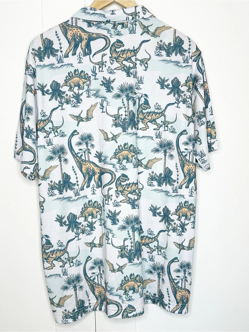 Waggle Land Before Waggle Dinosaurs Performance Golf Polo Shirt XL golf dry fit - Picture 5 of 9